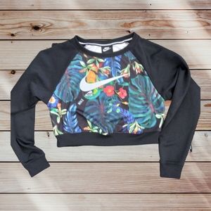 Nike Croptop Workout Sweater Floral XS